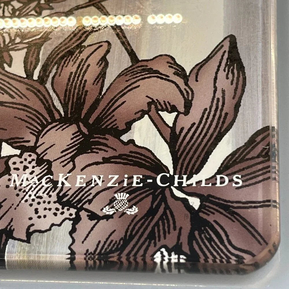 MacKenzie-Childs Sterling Garden Glass Worktop Saver / Serving Board